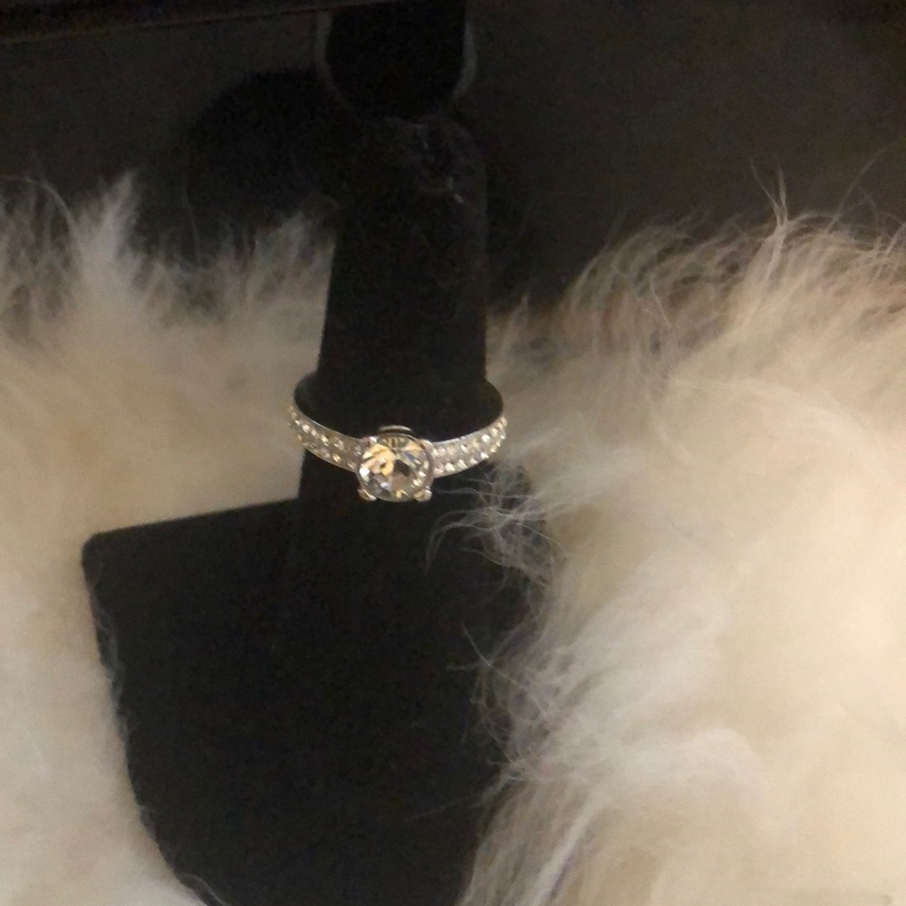 Swarovski stamped ring